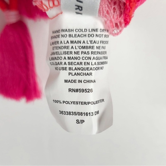 NWT TRINA TURK Cascade Crochet Flutter Sleeve Cover-Up Top Zig Zag Stripes Sz S - Picture 15 of 15